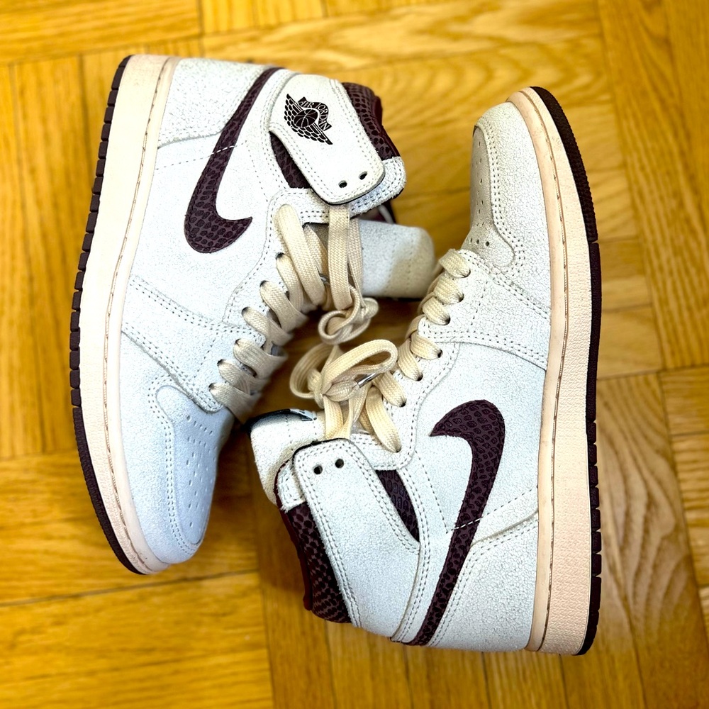 Air Jordan 1 x A Ma Maniére – Sail / Burgundy Crush